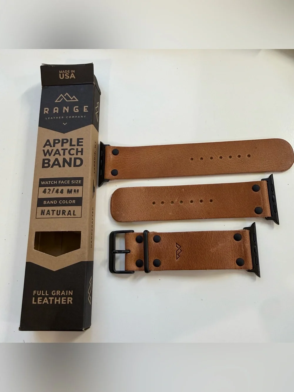 Range Leather Co. Full Grain Leather Apple Watch Band - 42/44mm NIB